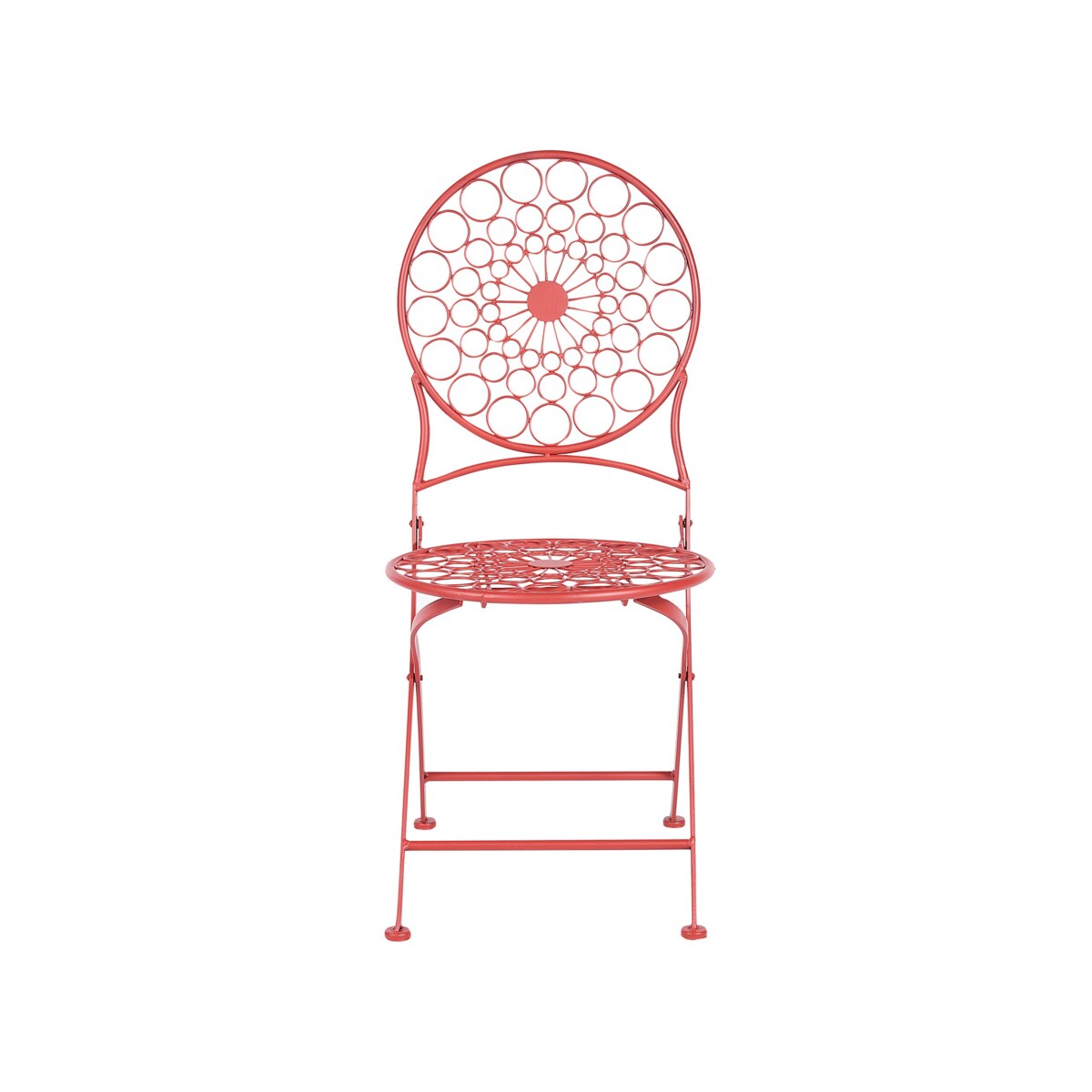 Zestaw mebli balkonowych metalowy czerwony SCARIO