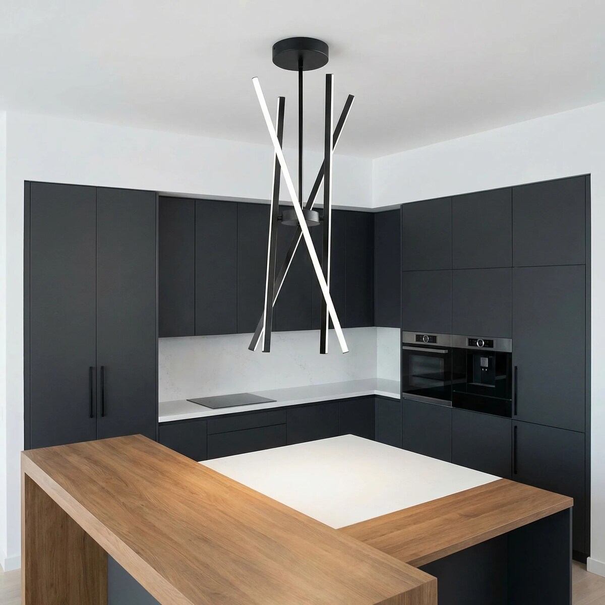 Lampa Sufitowa App1929-Cp Black Led Czarny, Metal, Tworzywo Sztuczne