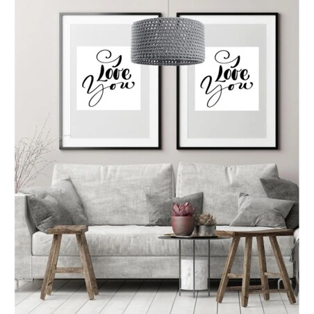 Lampa wisząca COTTON 40 szara