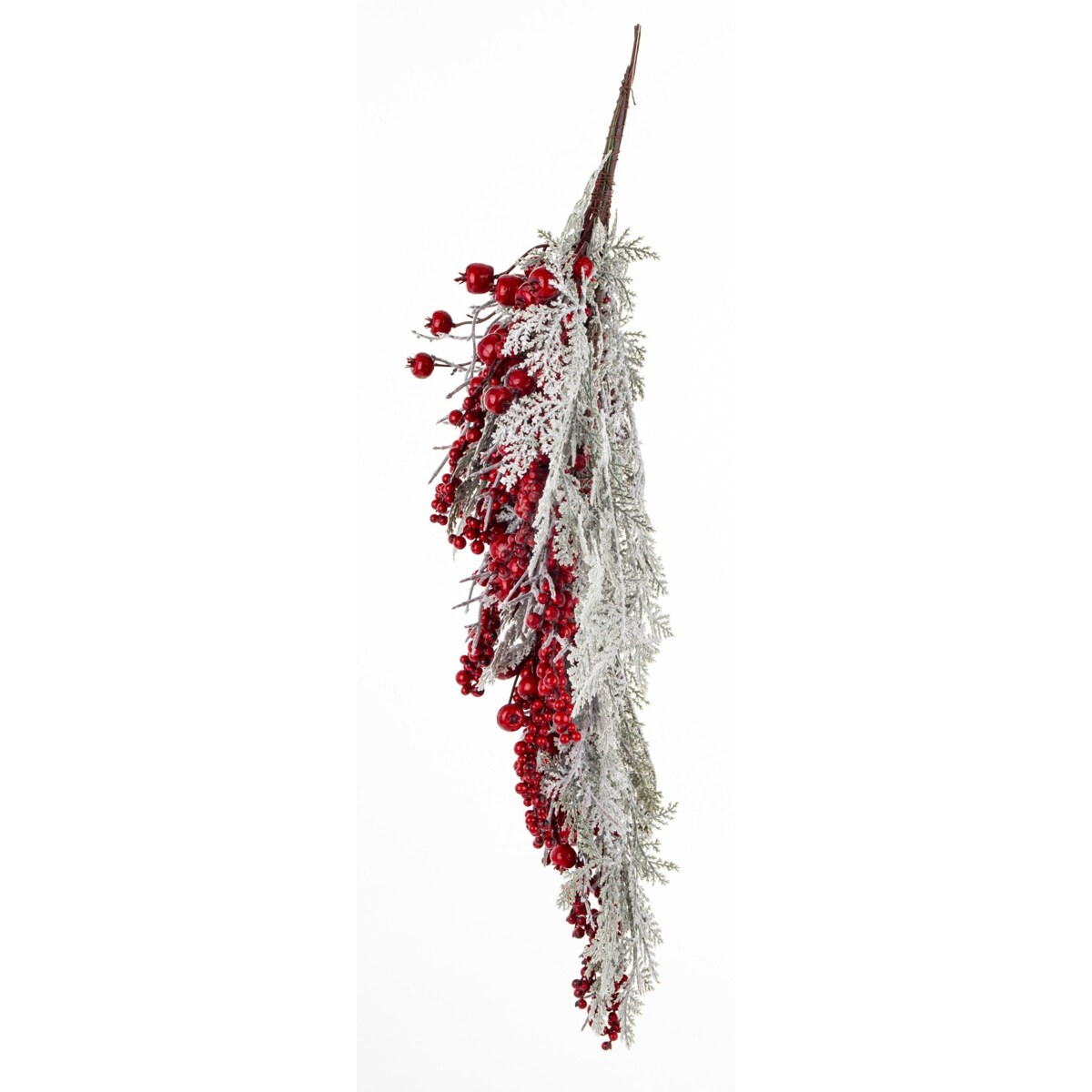 Dekoracja - gałązka 65x26x16 cm RAMITA czerwona