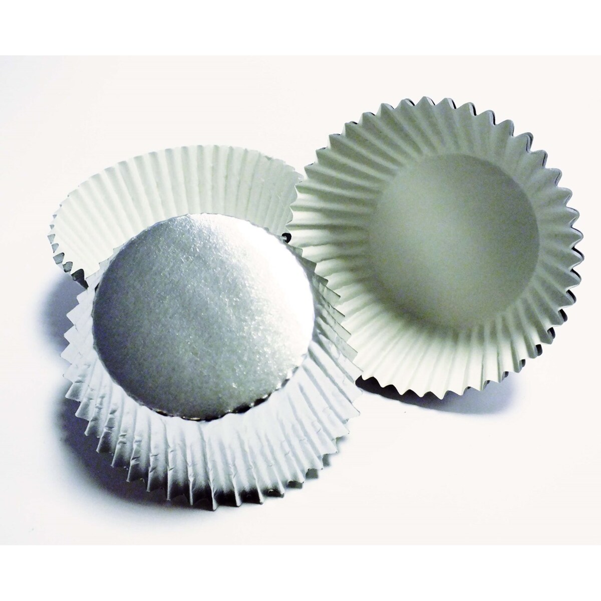 PME Metaliczne mini papilotki na muffinki (45 sztuk) srebrny