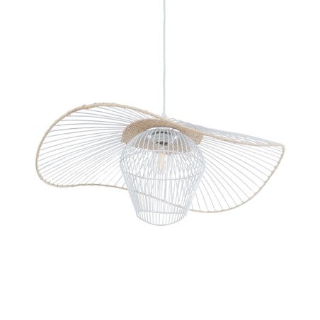 Lampa wisząca biała LUNGA