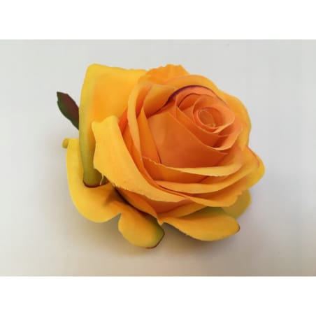 SZTUCZNE KWIATY główka kwiatowa wyrobowa RÓŻA pomarańczowa na bukiet stroik