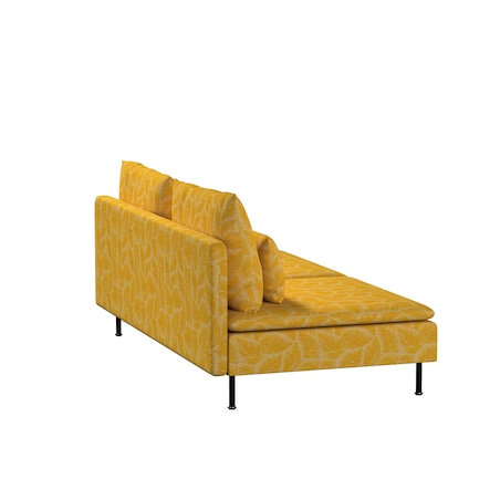 Pokrowiec na moduł Söderhamn 3-osobowy, miodowe liście paproci na beżowym tle, 186 x 99 x 83 cm, Cosy Home