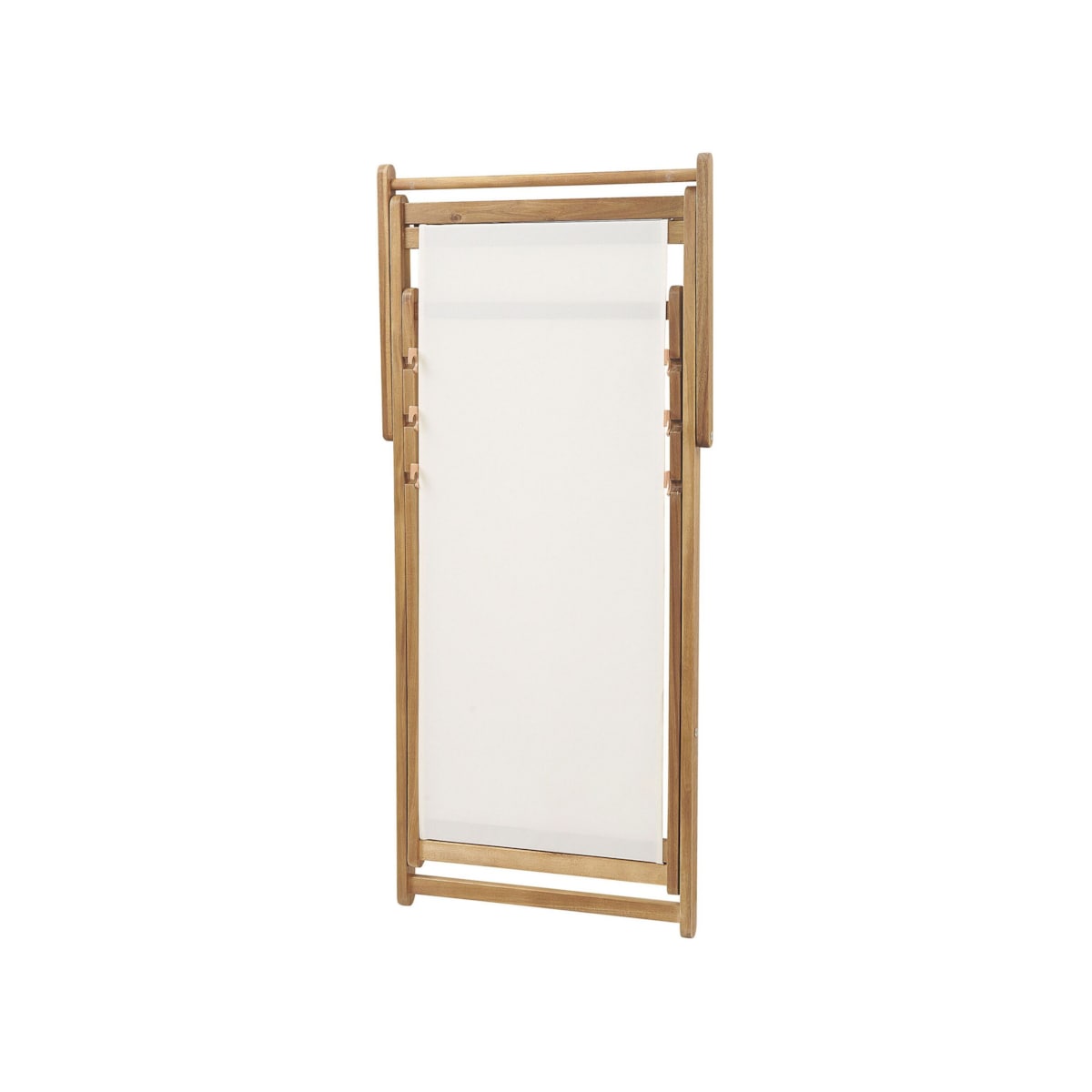 Leżak ogrodowy i zestaw 2 wymiennych tkanin (różne warianty) jasne drewno ANZIO