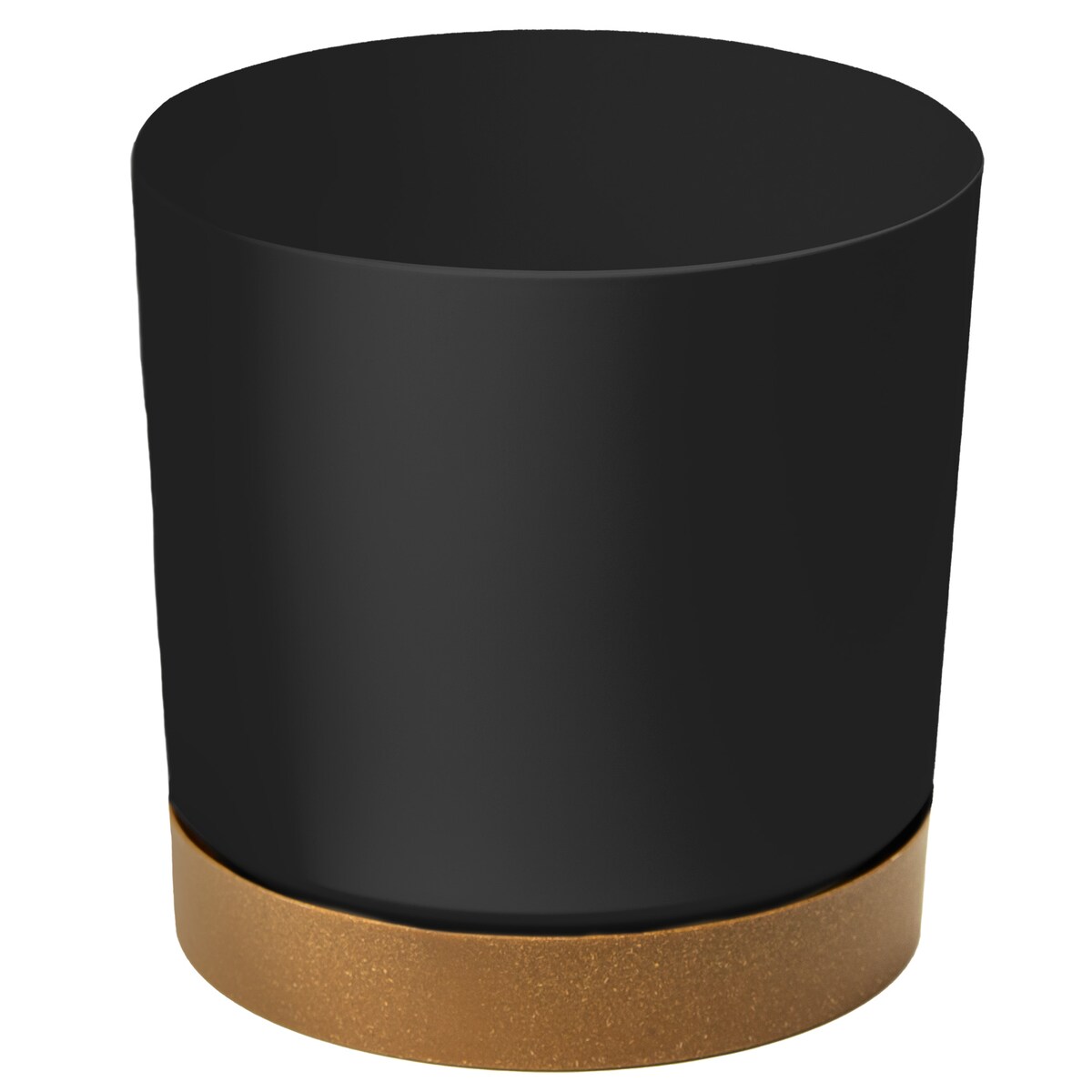 Doniczka Ogrodowa 14,8Cm Z Podstawką Do Domu Donica Plastikowa Antracyt