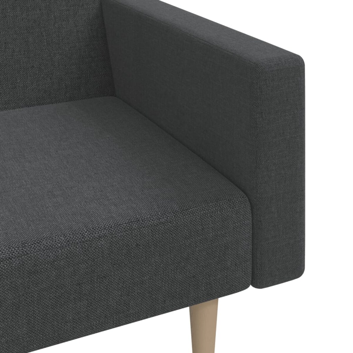 vidaXL 2-osobowa kanapa rozkładana, ciemnoszara, tapicerowana tkaniną