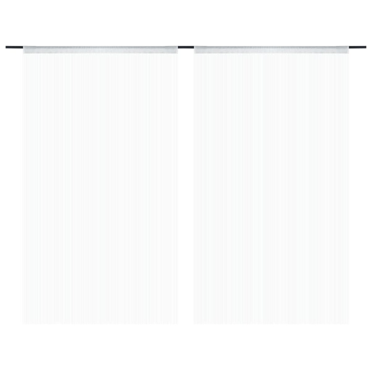 vidaXL Zasłony sznurkowe, 2 sztuki, 140 x 250 cm, białe