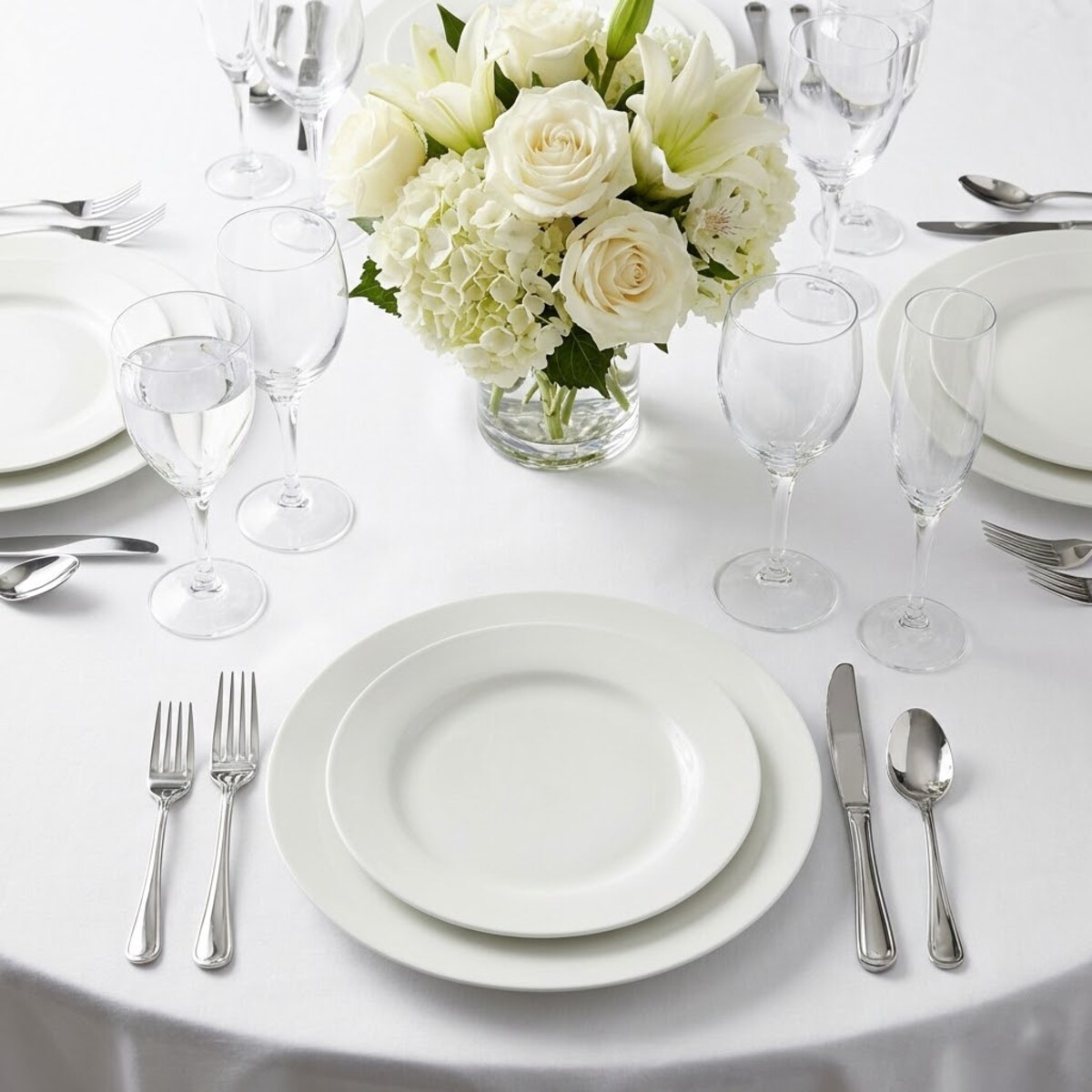 TALERZ OBIADOWY PŁYTKI PŁASKI BIAŁY 27cm CERAMICZNY OKRĄGŁY NA SZTUKI