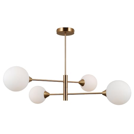 LAMPA sufitowa EVORA PND-55342-4-HB Italux molekuły szklane kule czarne białe