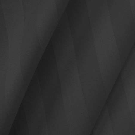 Pościel bambusowa satyna bawełniana 160x200 Bamboo paski, czarna