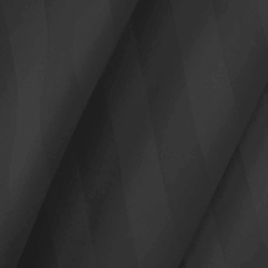 Pościel bambusowa satyna bawełniana 160x200 Bamboo paski, czarna