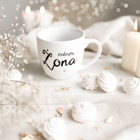 Kubek 300 ml - Cudowna żona ZŁOTE SERCE