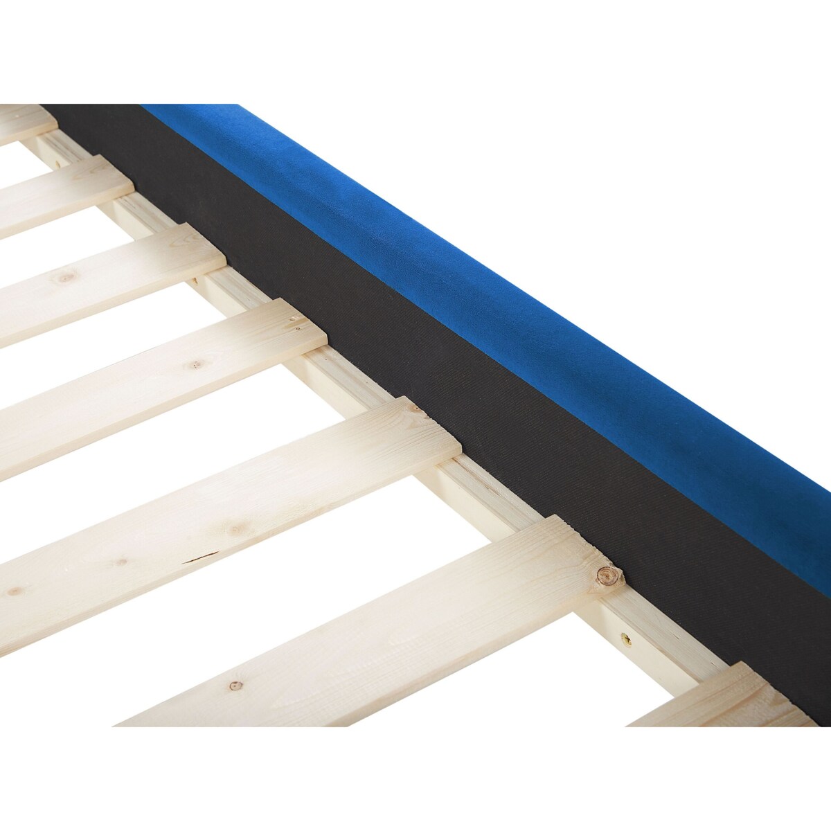 Łóżko welurowe 180 x 200 cm niebieskie AVALLON