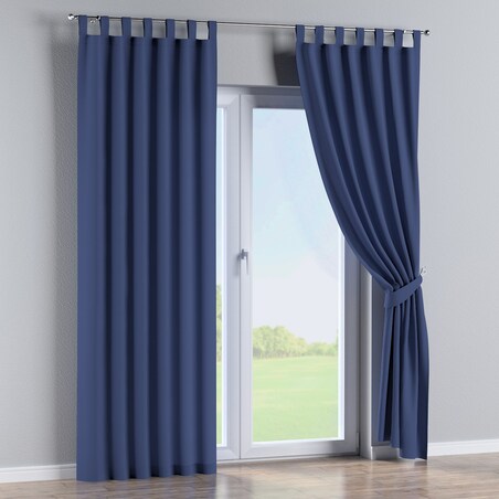 Zasłona na szelkach 1 szt. 130x245 granatowy