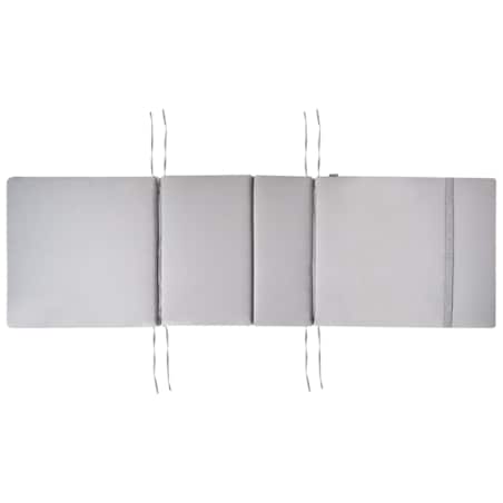 Leżak ogrodowy z poduszką AMANTEA PREMIUM Drewno akacjowe Jasnoszary