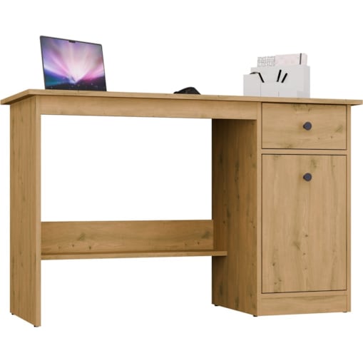 Biurko CHESTER dąb artisan 120x45x75 cm szuflada szafka 1 szt.