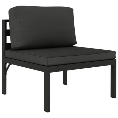 vidaXL 6-cz. zestaw mebli ogrodowych, poduszki, aluminium, antracyt