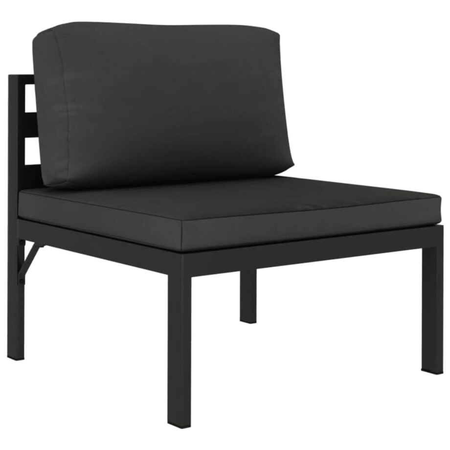 vidaXL 6-cz. zestaw mebli ogrodowych, poduszki, aluminium, antracyt