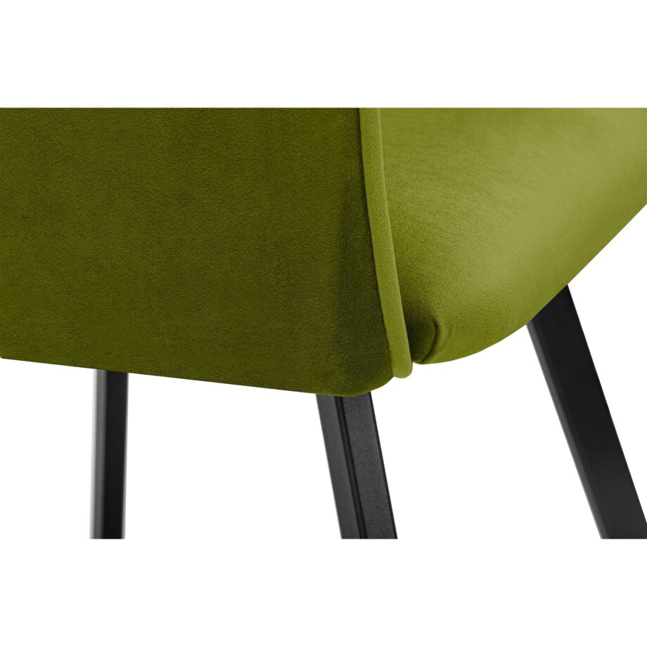 KONSIMO PYRUS welurowe krzesło  zielone