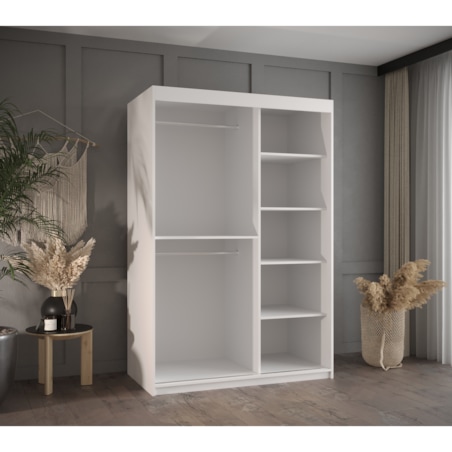 Szafa przesuwna Garderoba PLECIONKA WIEDEŃSKA 120 biały