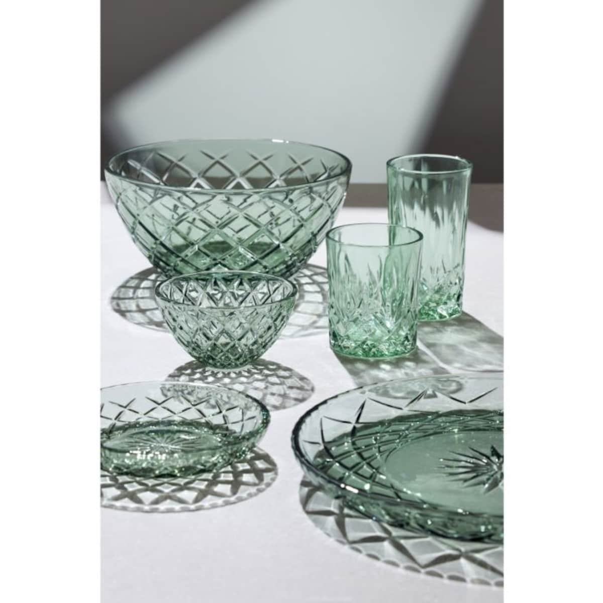 Wysokie szklanki Sorrento 380 ml zielone 4 sztuki 31481