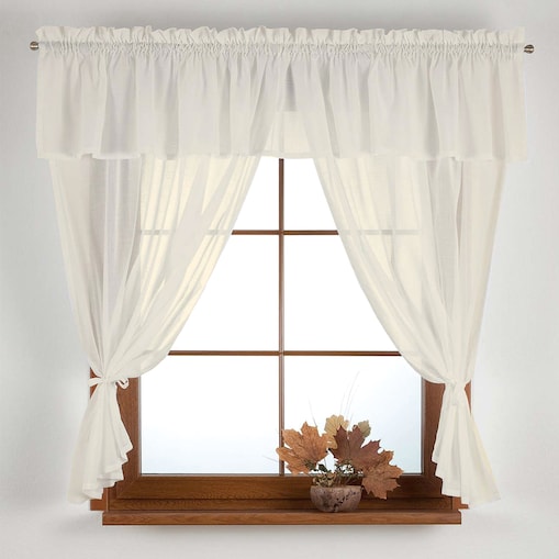 Komplet kuchenny Romantica 130x155 prześwitujący ecru