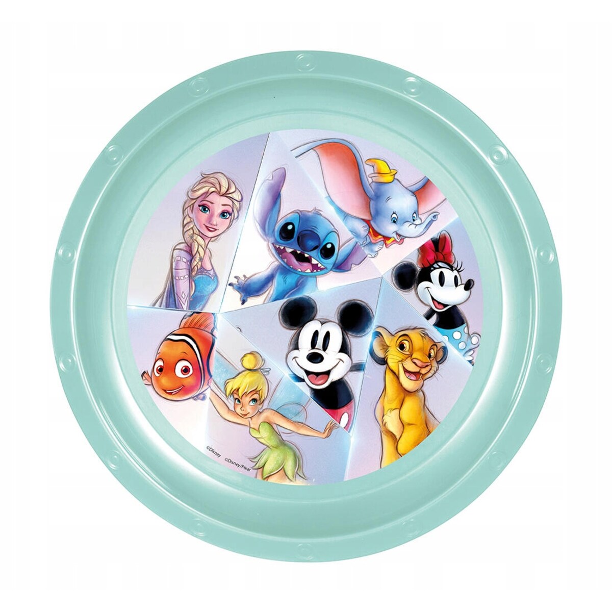 Talerz plastikowy + KUBEK dla dzieci zestaw na jedzenie Disney BAJKI