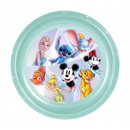 Talerz plastikowy + KUBEK dla dzieci zestaw na jedzenie Disney BAJKI