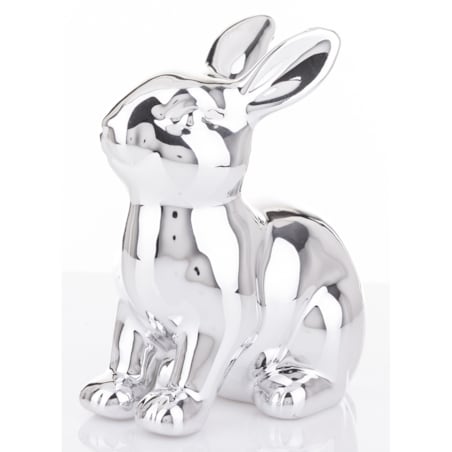 Dekoracja - króliczek 12,5x11x6 cm VITOSHA srebrny