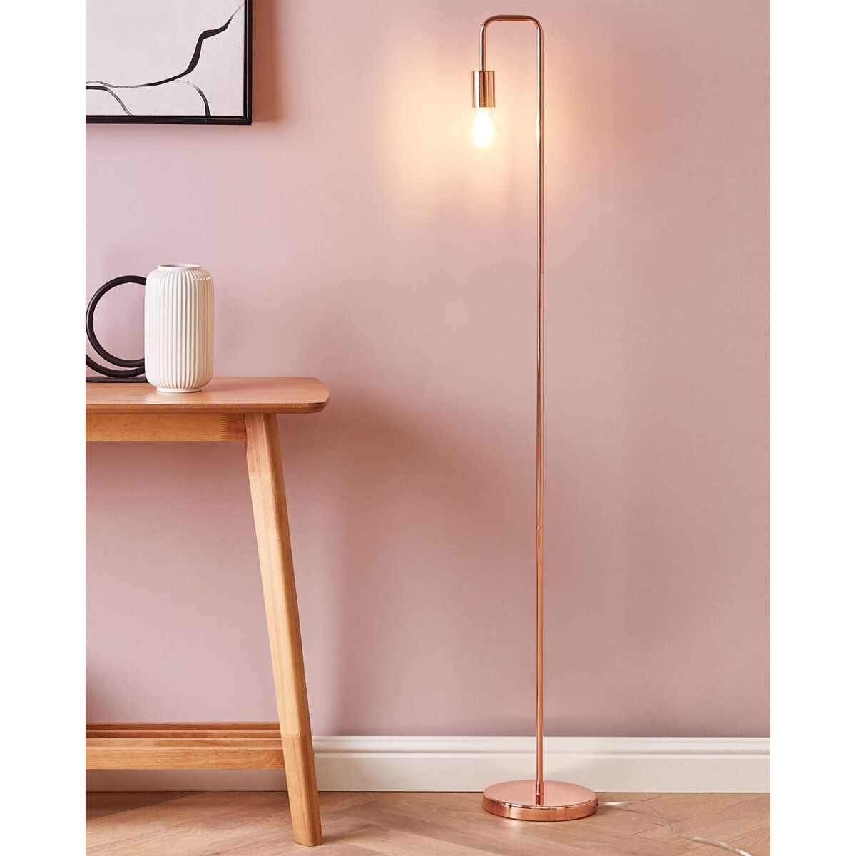 Lampa podłogowa SAVENA Metal Miedziany