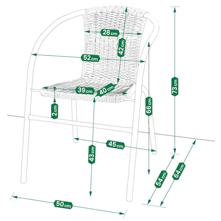 Krzesło ogrodowe BISTRO balkonowe na balkon taras