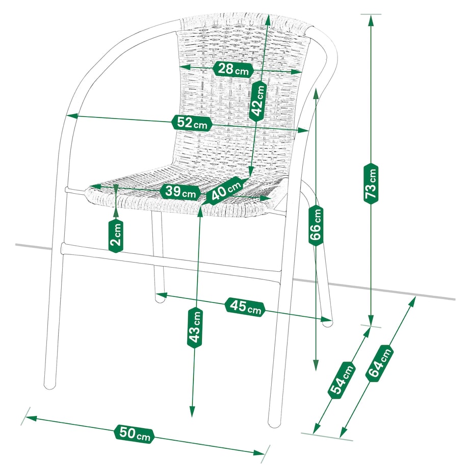Krzesło ogrodowe BISTRO balkonowe na balkon taras