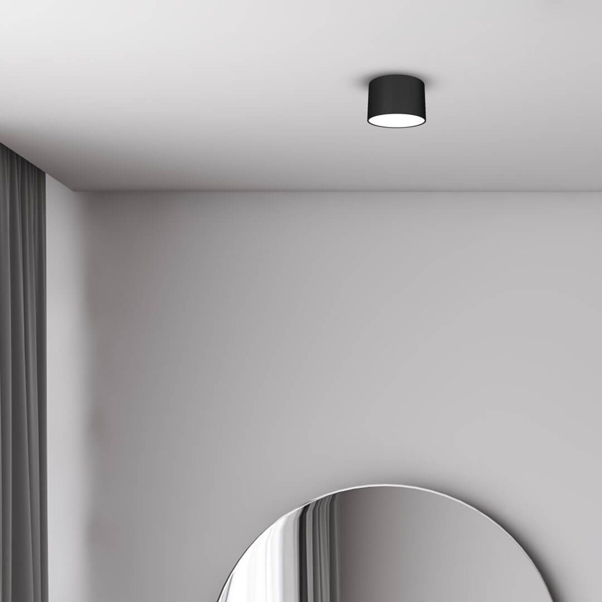 Sufitowa lampa minimalistyczna Dixie plafon do holu czarny