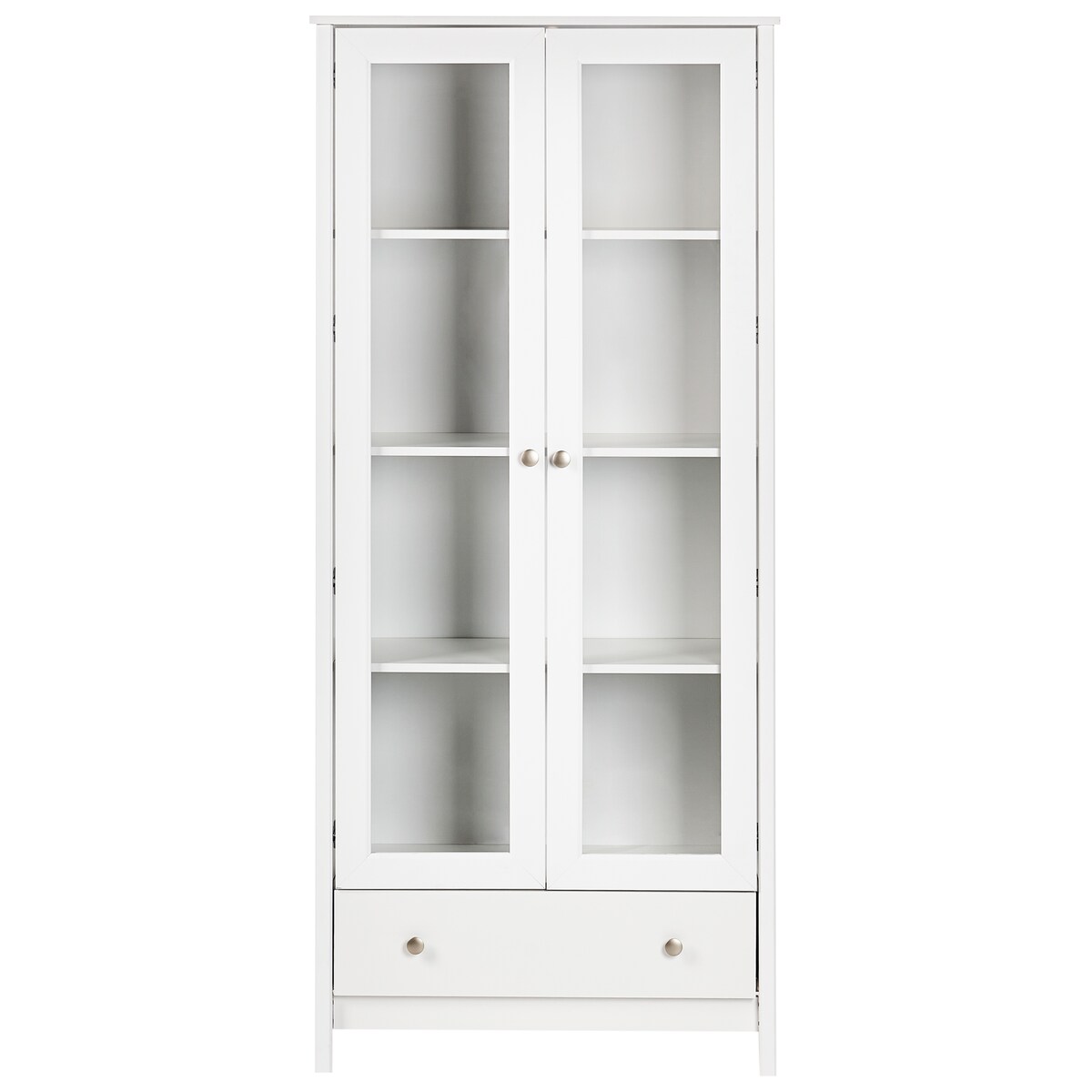 Witryna ze szklaną gablotą NORNALUP 80 cm Biały