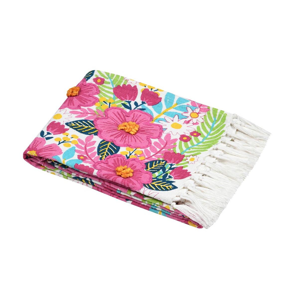 Koc plażowy w kwiaty, DOLCEVITA, 90 x 180 cm