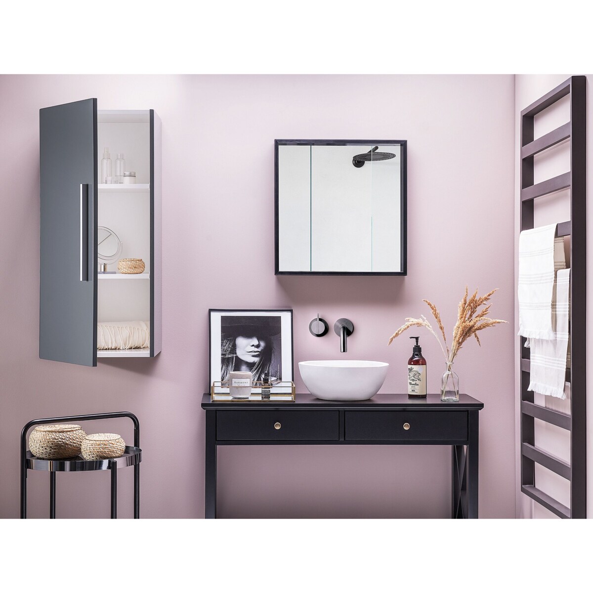 Szafka łazienkowa wisząca szara BILBAO