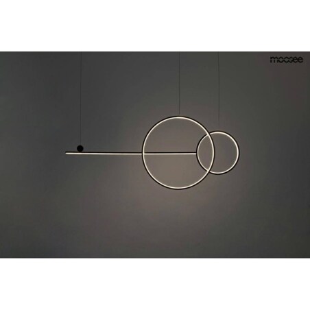 Wisząca lampa Rage MSE010100274 pierścienie LED 28W czarne