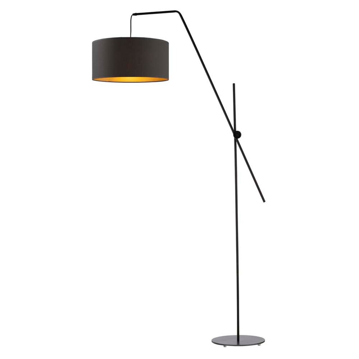 Lampa stojąca podłogowa przegubowa regulowana z abażurem walec MODERN