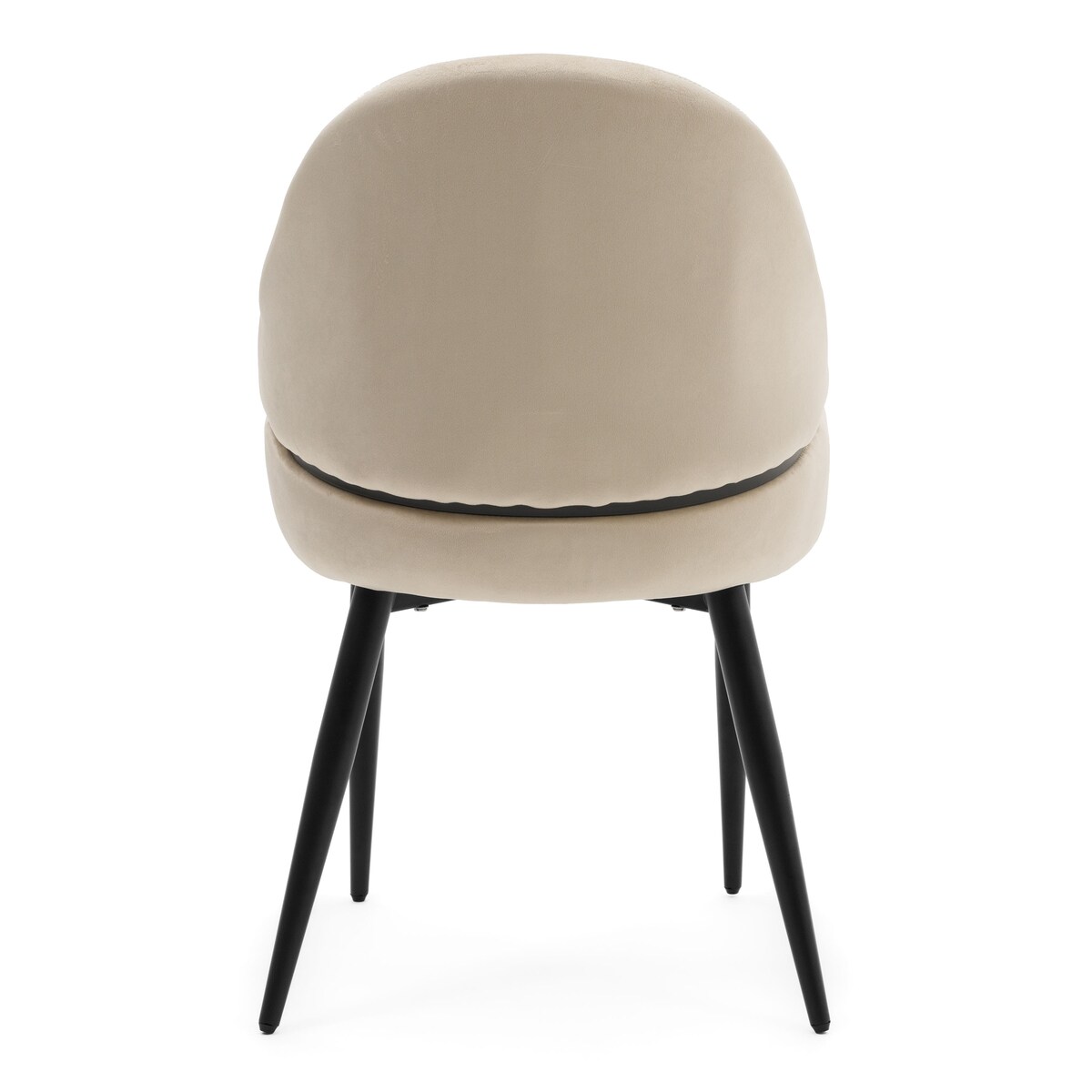 Krzesło tapicerowane welurowe do salonu BERGAMO beżowe