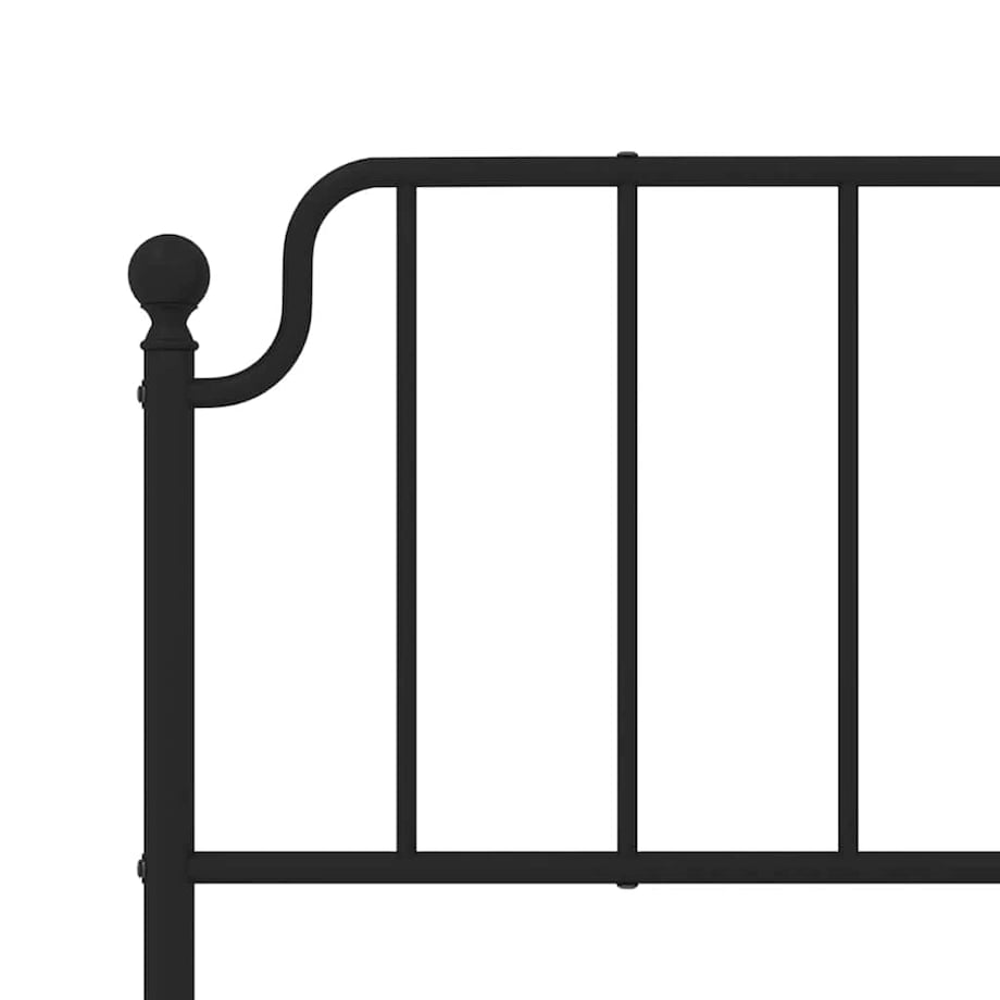 vidaXL Metalowe wymienne wezgłowie, czarne, 180 cm