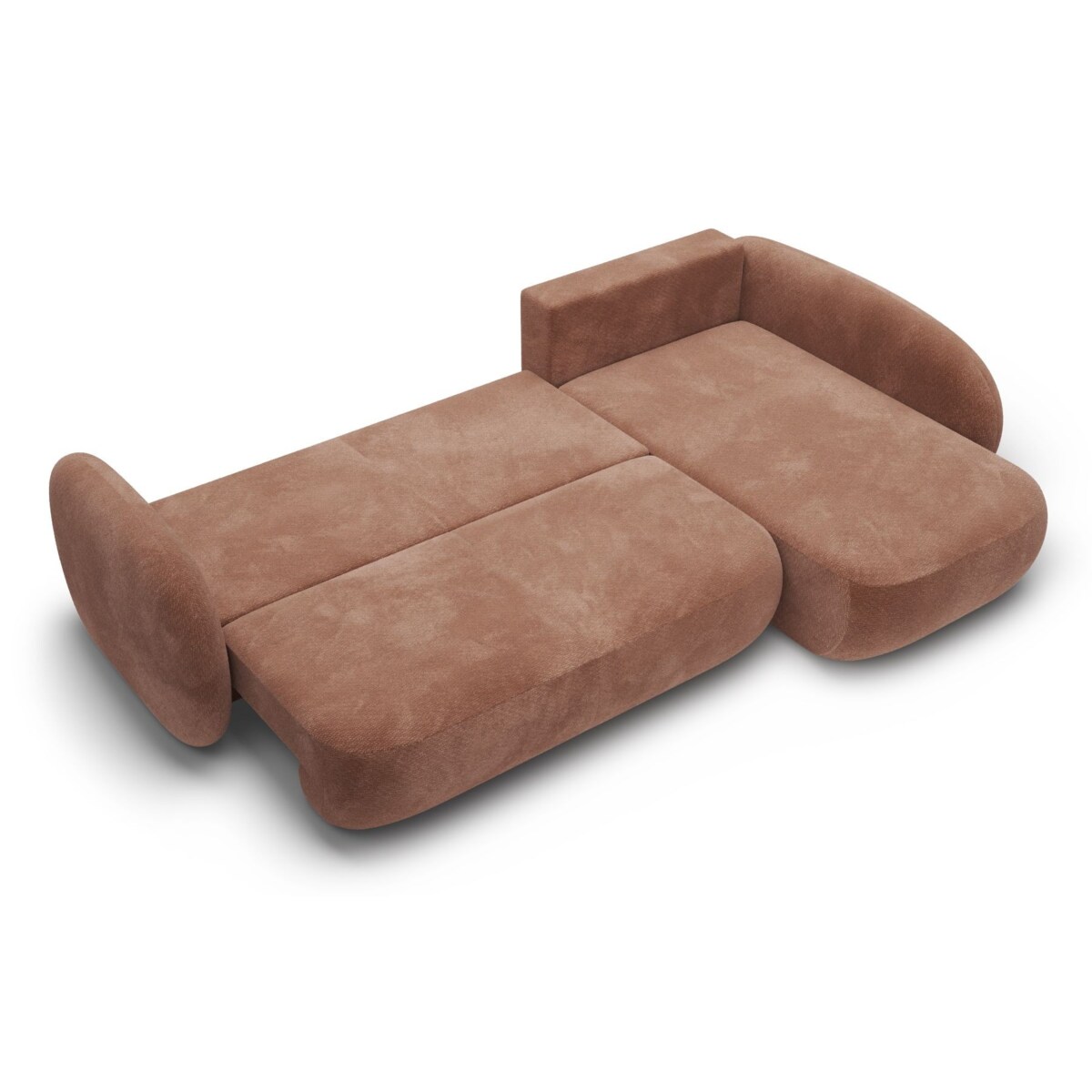 Nowoczesny Narożnik rozkładany OLIVIO II, prawy, brązowy