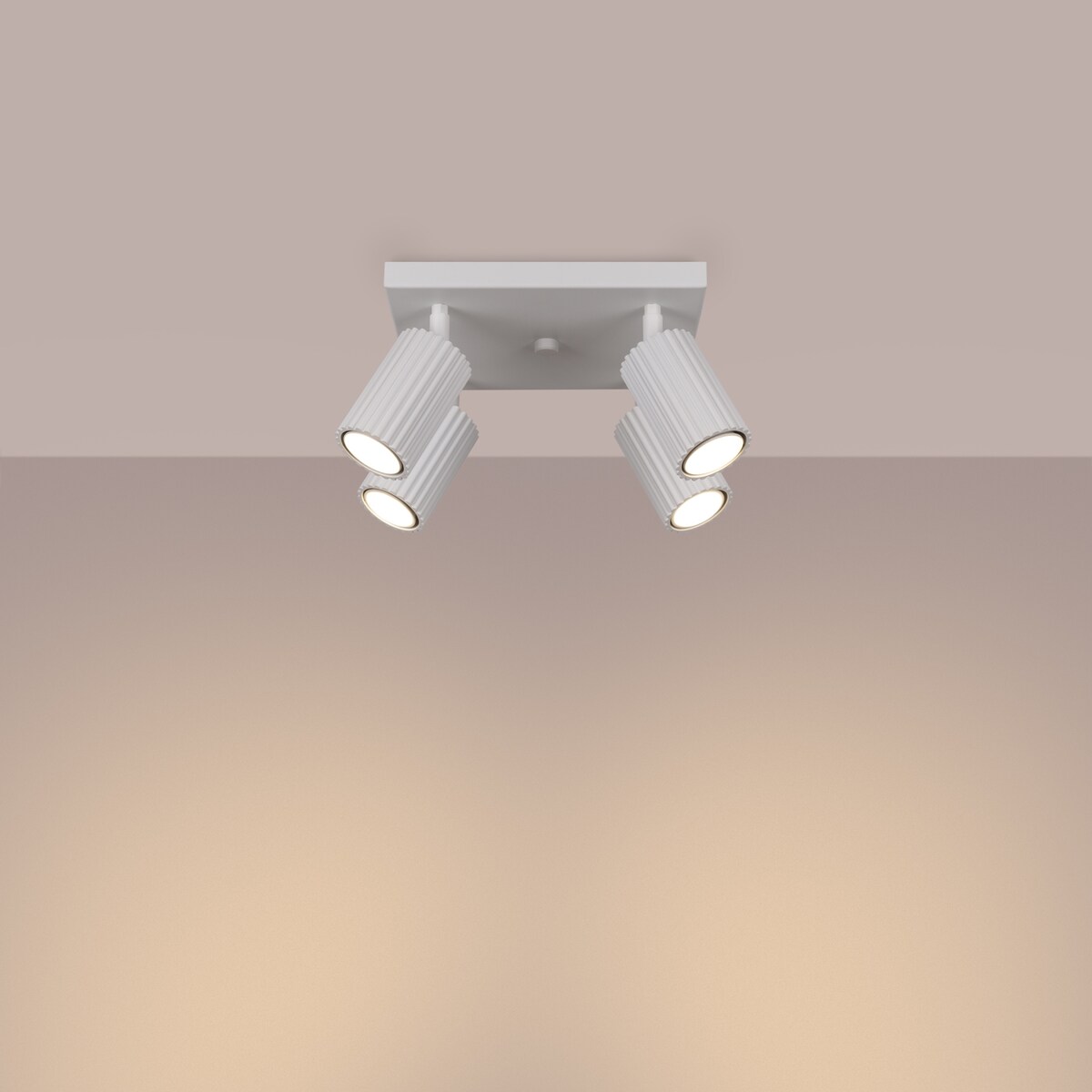 Plafon KARBON 4 biały