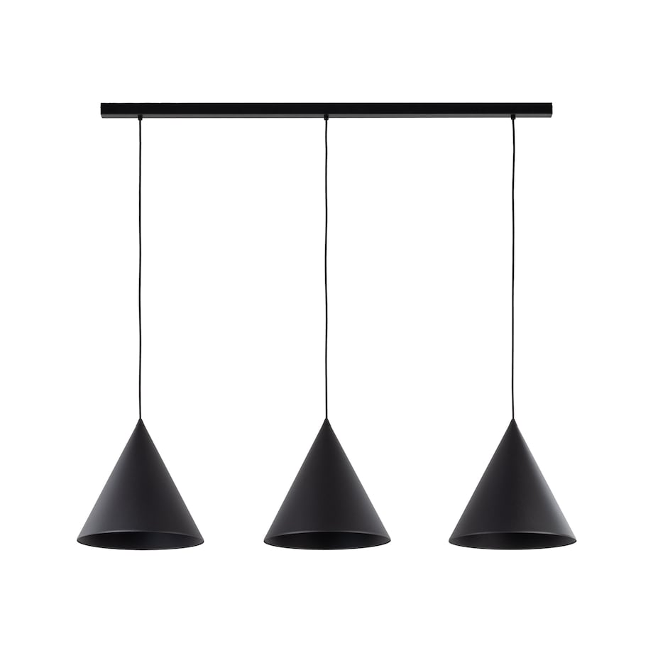 Czarna Lampa Wisząca Na Listwie Stożki Metalowe Tk Lighting Cono L