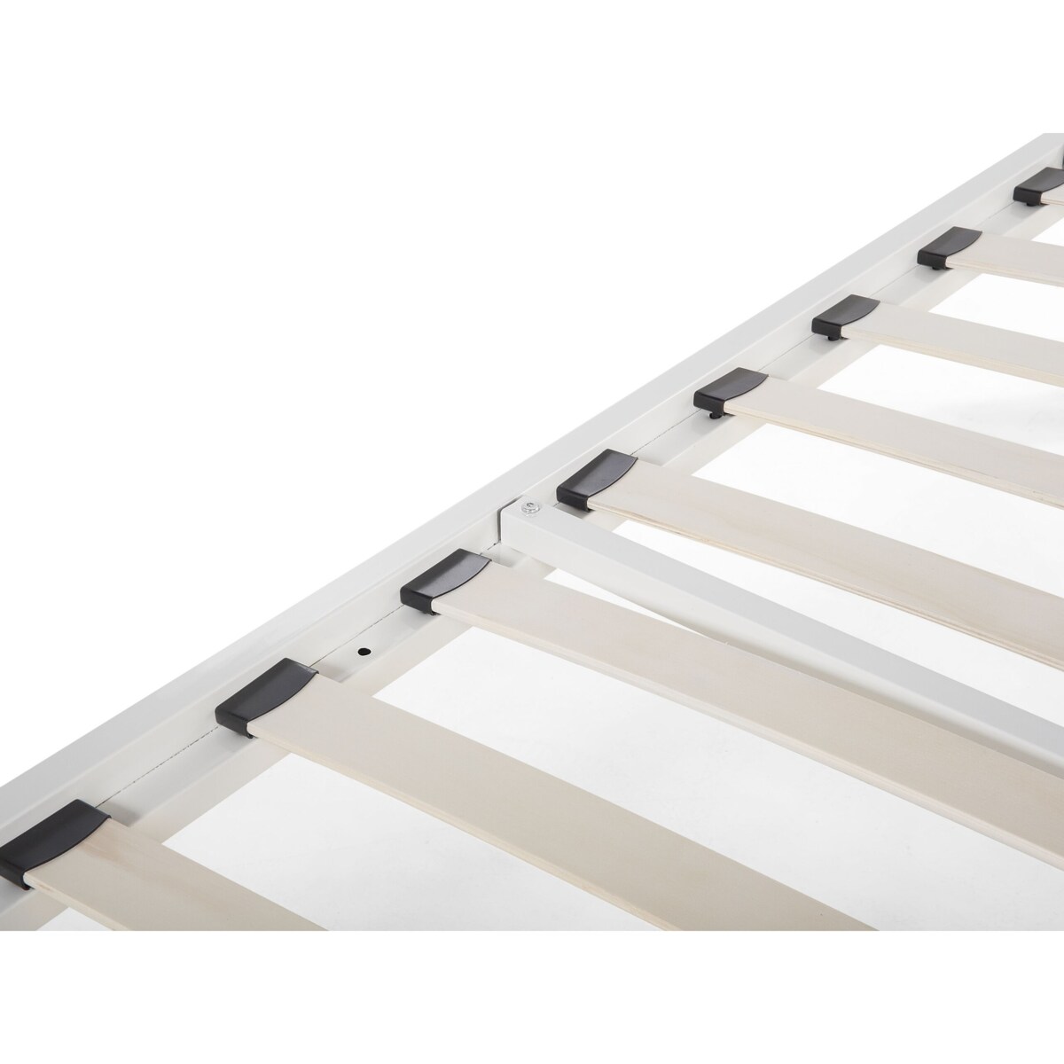 Łóżko metalowe 140 x 200 cm białe LYRA