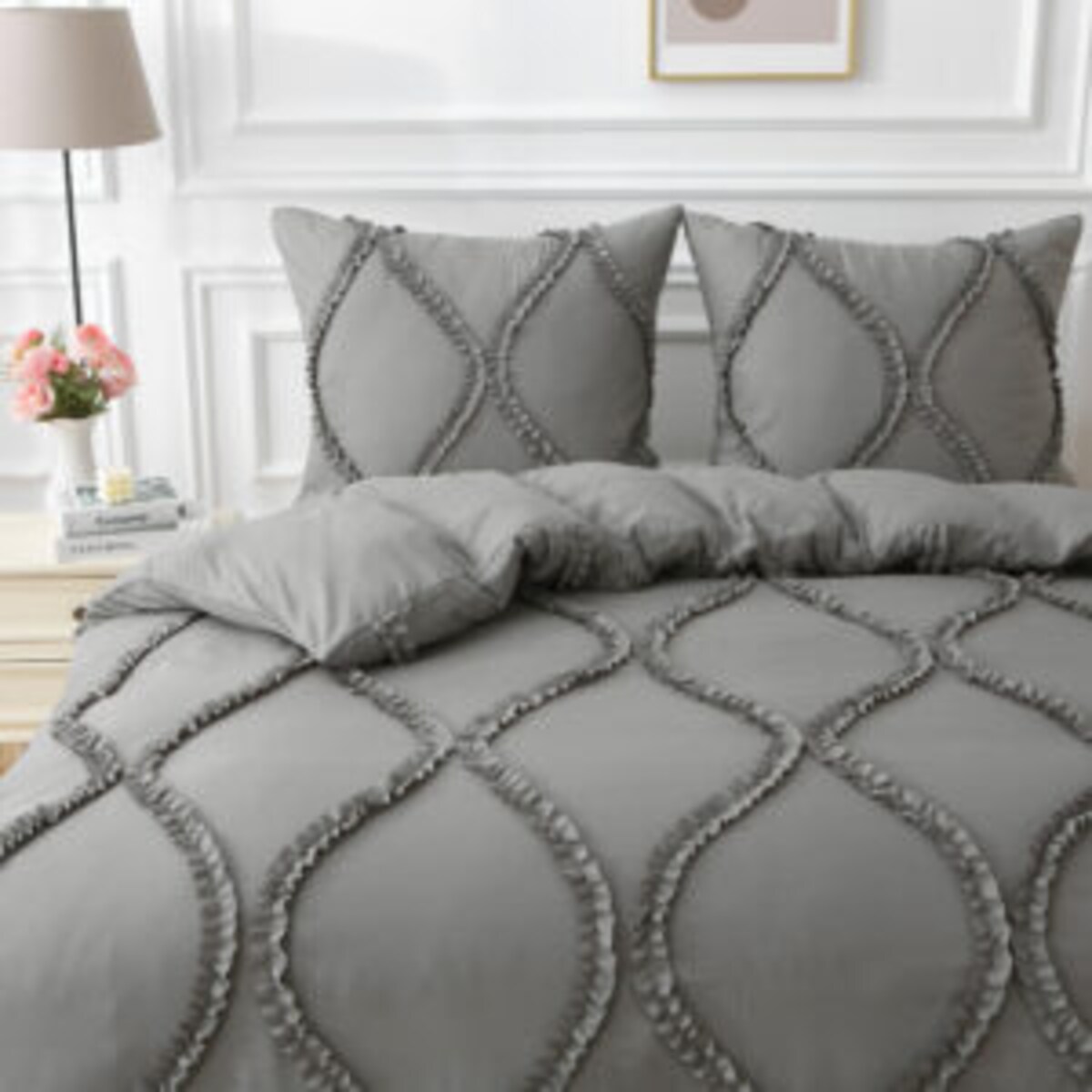 pościel "royal" 200x220 cm mikrofibra szary