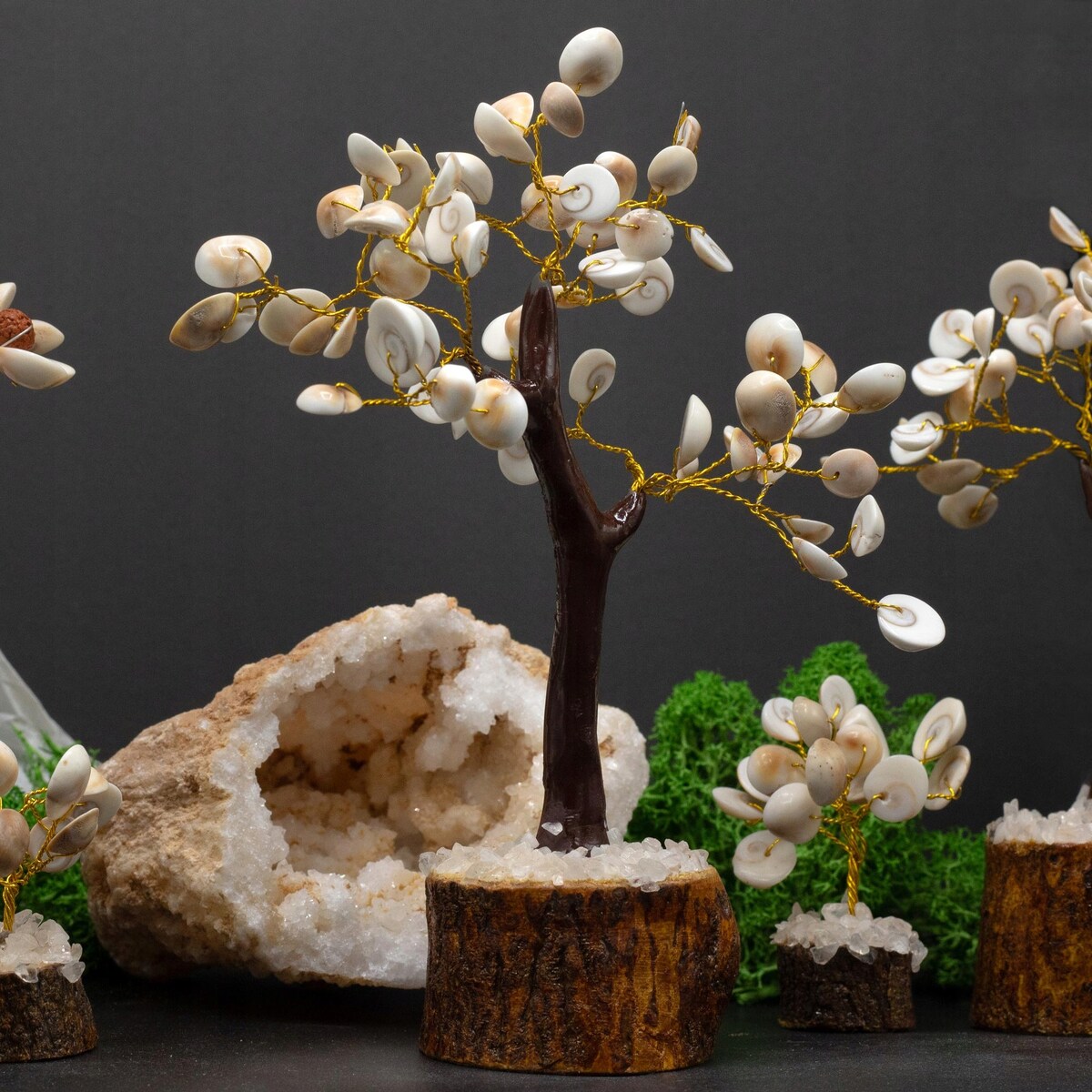 Drzewko SZCZĘŚCIA Duże z Kamieniami Gomati Chakra amulet talizman harmonia