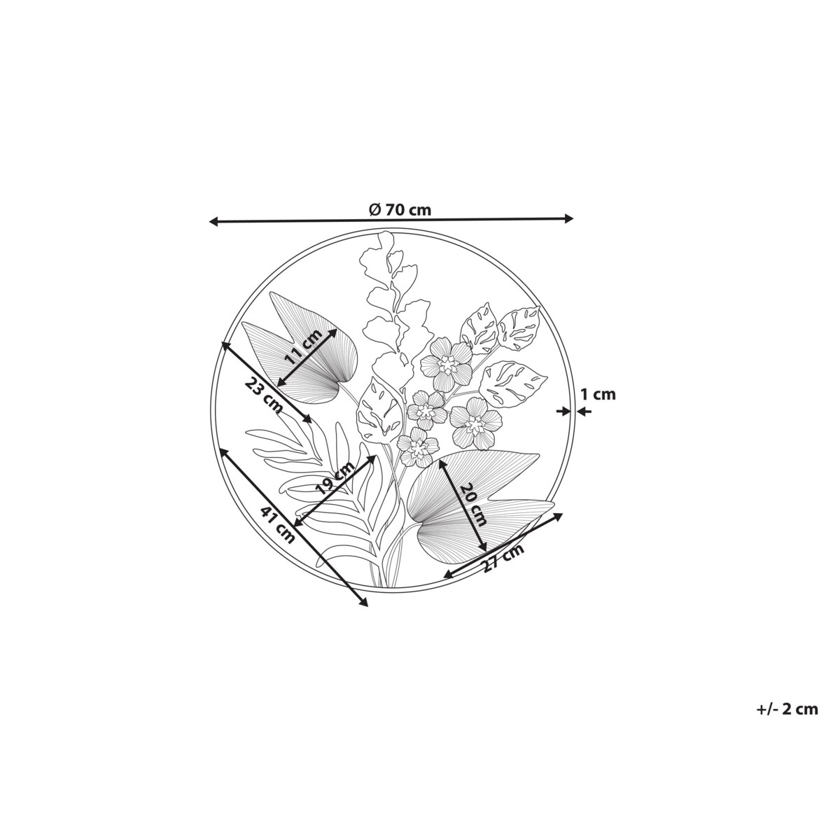 Dekoracja ścienna zielona ze złotym DUBNIUM