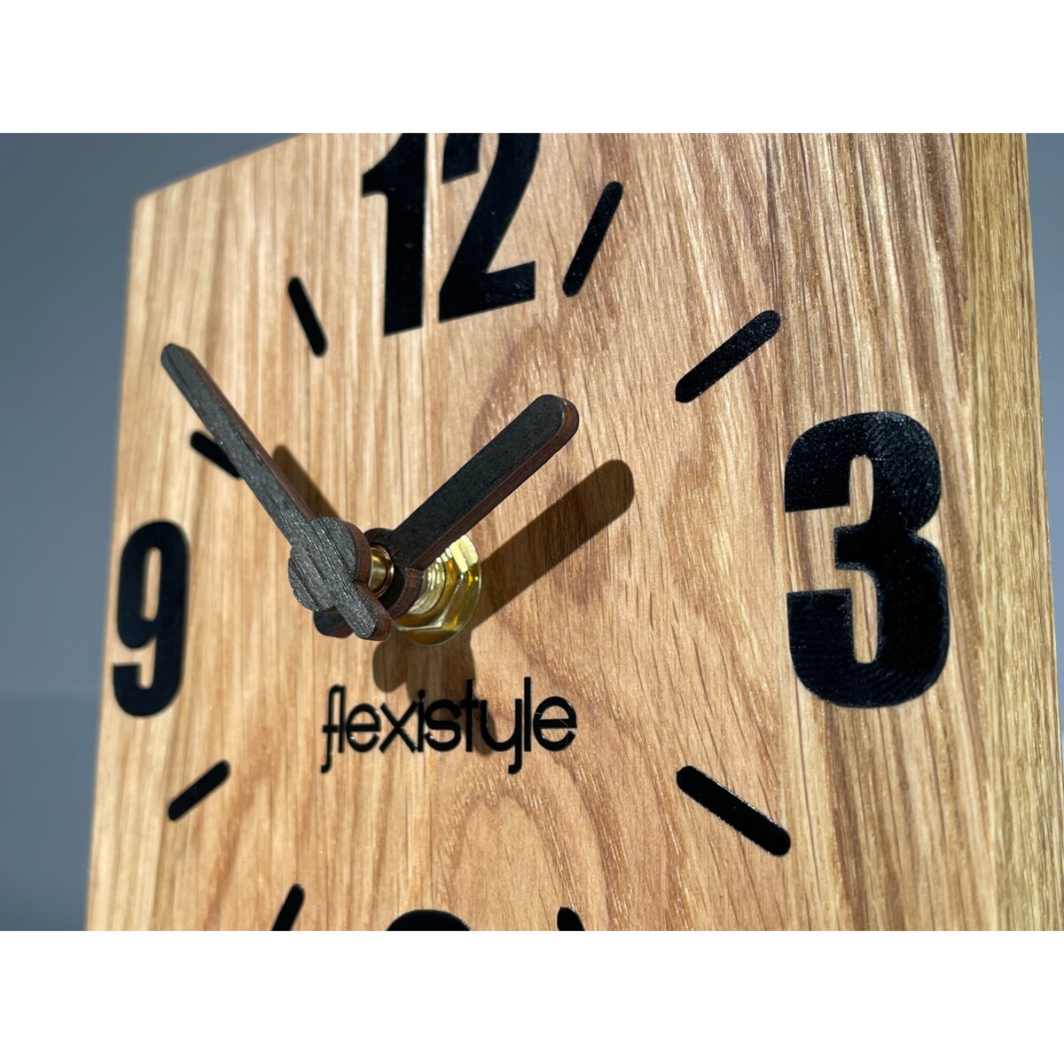 Zegar stojący czarny drewniany Square Oak