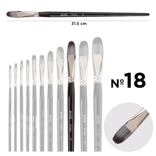 pędzel artystyczny koci język nr 18 artix pp298-09 profesjonalny